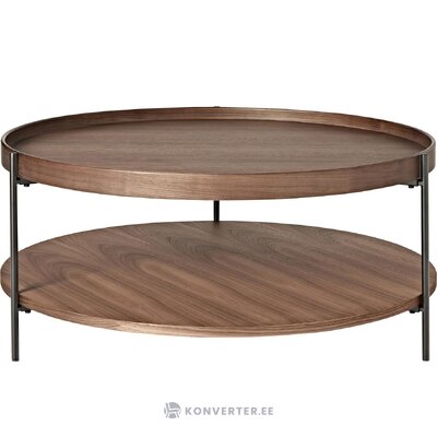 Dark brown round coffee table (valentina) intact