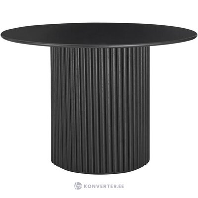 Круглый обеденный стол из массива черного дерева janina (ellos) d=110 мелкие косметические дефекты