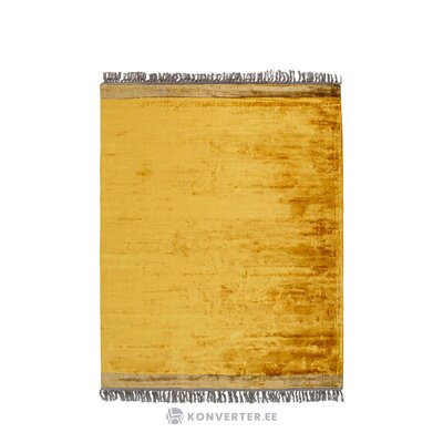 Sinepju dzeltenā viskozes paklāja zole (kare dizains) 170x240 neskarta