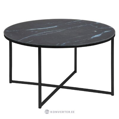 Black marble imitation coffee table alisma (actona) intact