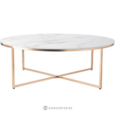 Kafijas galdiņš ar gaiša marmora imitāciju (antigva) neskarts