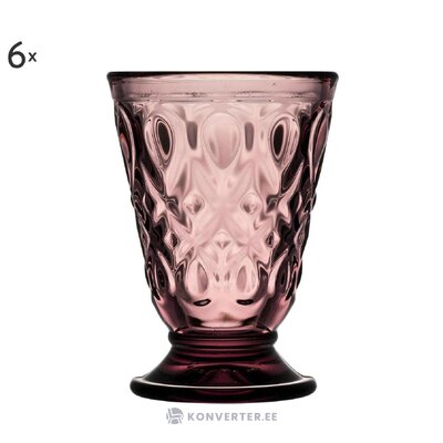 Violetinių vandens stiklinių rinkinys 6 vnt lyonnais (la rochere) nepažeistas