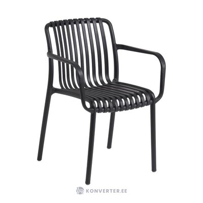 Melns dārza krēsls no Isabellini (kave home) ar skaistuma trūkumu