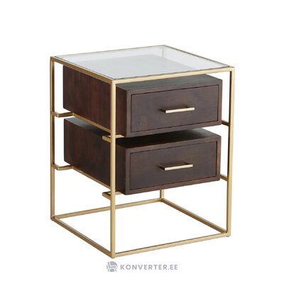 Brown-gold nightstand (lyle) small flaws