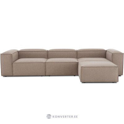 Светло-коричневый большой модульный диван (Леннон) с изъянами красоты