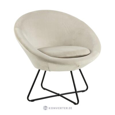 Light gray design armchair center (actona) with cosmetic flaw