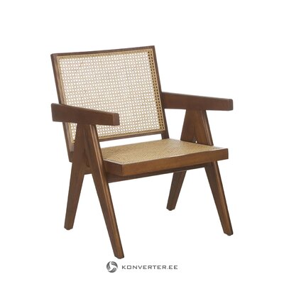 Темно-коричневый стул из массива дерева (партизанский)
