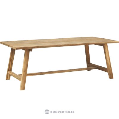 Solid wood design dining table (lawas) intact