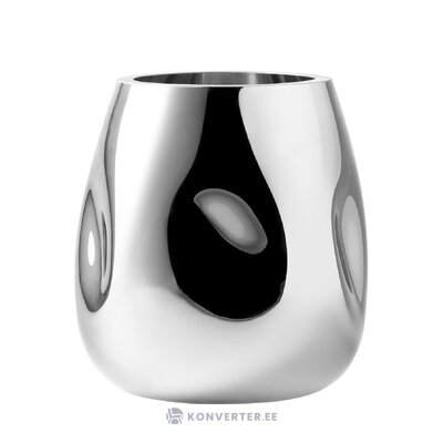 Серебряная дизайнерская ваза для цветов (зеркало) с изъянами красоты
