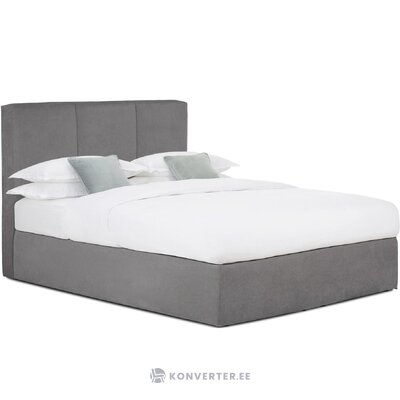 Pelēka kontinentālā gulta (oberons) 200x200cm ar skaistuma trūkumu