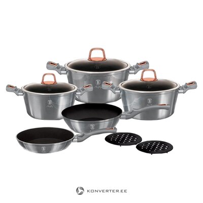 Kitchen pots and pans set 10-piece moonlight (berlinger haus)