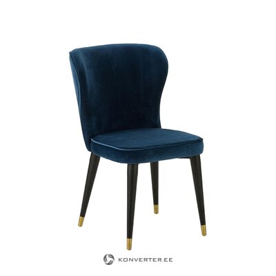 Zils samta krēsls (cleo)