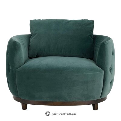 Зеленое бархатное кресло balmy (эллос)