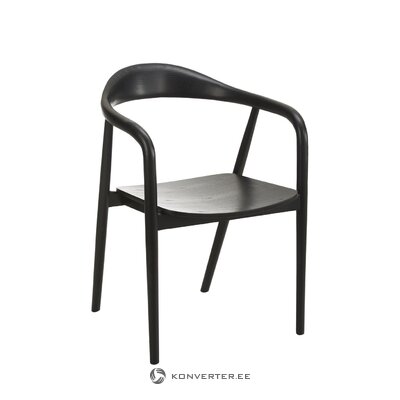 Melns masīvkoka krēsls (Angelina)