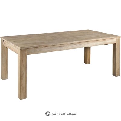 Extendable solid wood dining table michael (pro living)