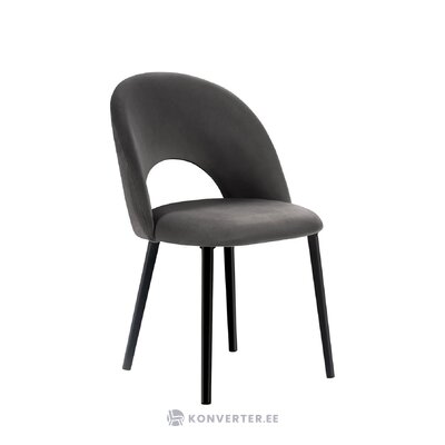 Pilka aksominė kėdė lucia (besolux)