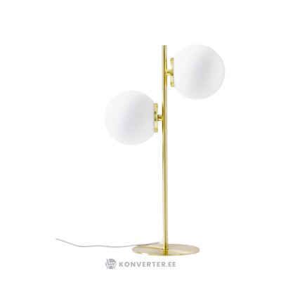 Настольная лампа с бело-золотым дизайном (атланта) не повреждена