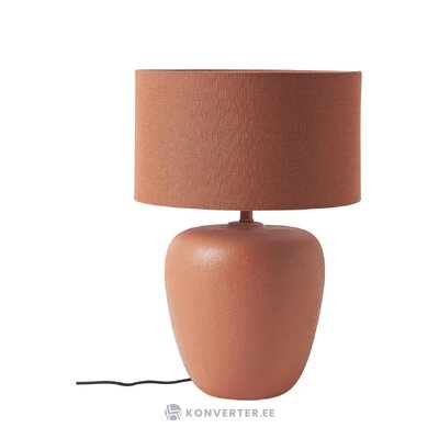Terracotta colored table lamp (Eileen) intact