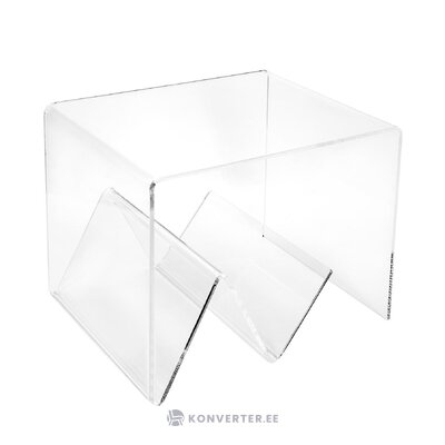 Transparent design coffee table with zigozago (iplex) beauty flaw