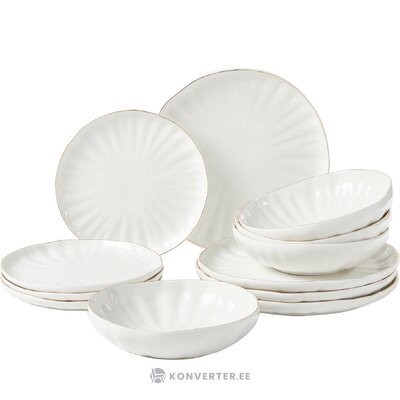 White dinnerware set 12-piece (sali) intact