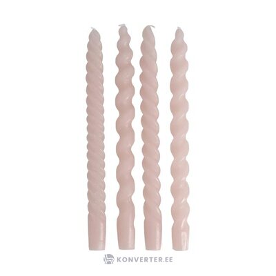 Spiral candles 4 pcs spiral (kersten) with beauty flaws