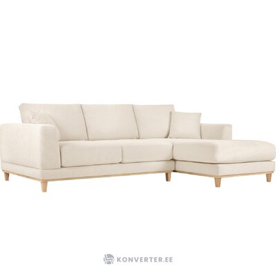 Light beige corner sofa clemence (besolux) with beauty defect