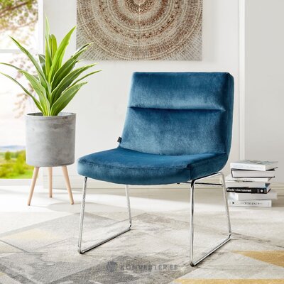 Blue velvet chair (gil) intact