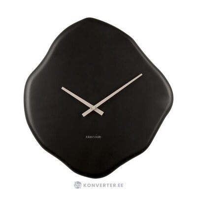 Черные настенные часы с бриллиантом (Карлссон) с изъянами красоты
