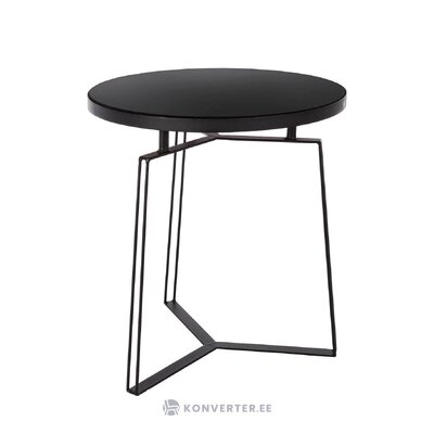 Juodo dizaino kavos staliukas zaira (bizzotto) su grožio trūkumais.
