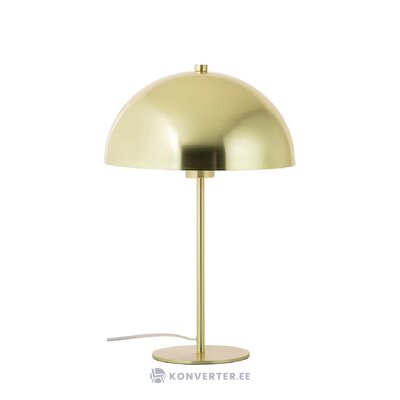 Auksinė stalinė lempa (matilda) su grožio trūkumais.