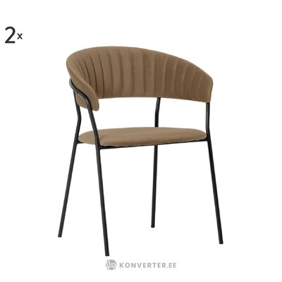 Ruda-juoda kėdė belle (kare dizainas) nepažeista
