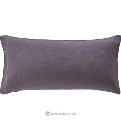 Dark gray cotton pillowcase 2 pcs (muslin) 40x80 whole