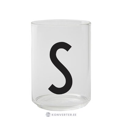 Water glass s (design letters) intact
