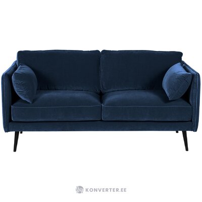 Mėlyna aksominė sofa (paola) nepažeista