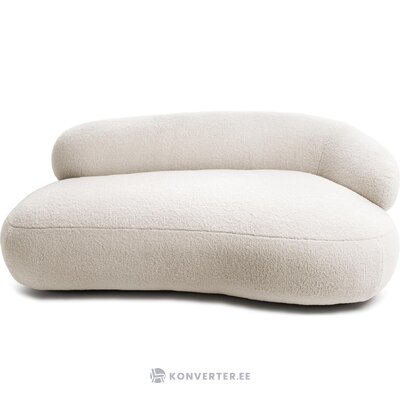 Design sofa with light teddy fabric (Alba), intact