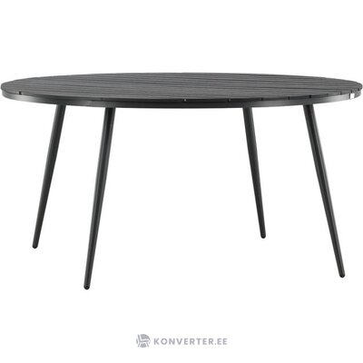 Black round garden table break (venture design) intact