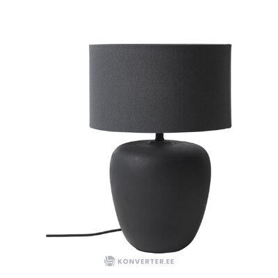 Dark gray ceramic table lamp (eileen) with cosmetic defects.