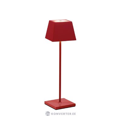 Красная светодиодная уличная настольная лампа siesta (lovli) не повреждена