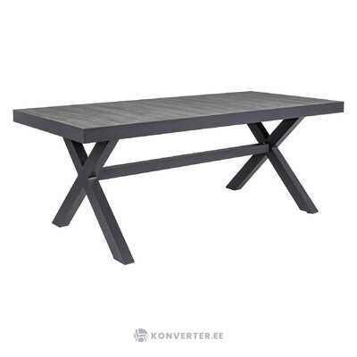 Садовый обеденный стол тёмно-серый (бизотто) 200х90 сломанный