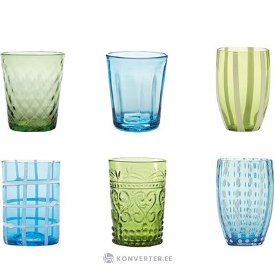 Цветной набор из 6 плавильных стаканов для воды (дзафферано)