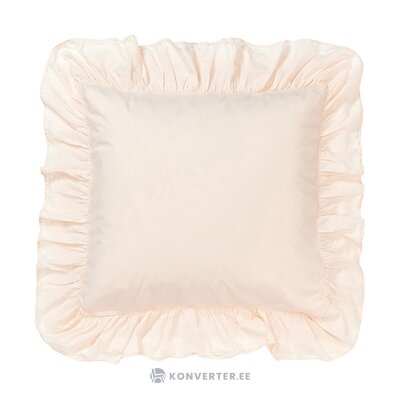 Light pink cotton pillowcase (louane) 80x80