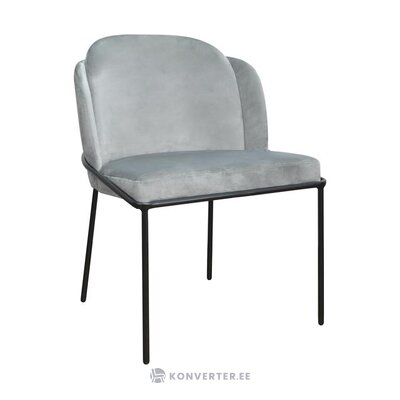 Pilkai juodo aksomo dizaino kėdė polly (dom art) nepažeista