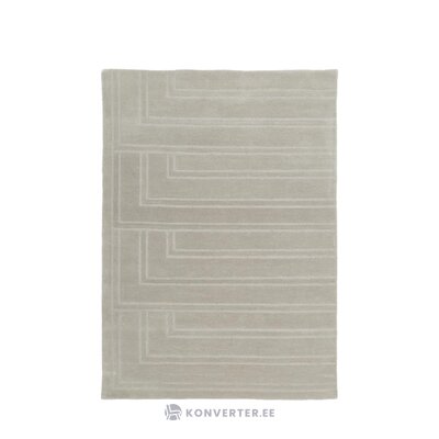 Gray woolen carpet with a pattern (alan) 160x230 intact
