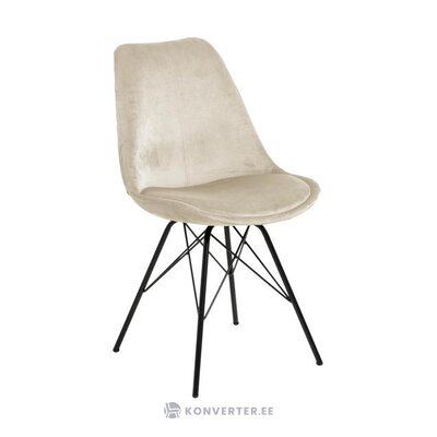 Smėlio spalvos aksominė kėdė eris (actona) nepažeista