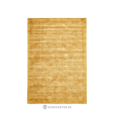Mustard yellow viscose carpet (jane) 160x230 with small imperfections