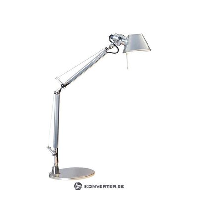 Silver design table lamp with tolomeo (artemis) beauty flaw