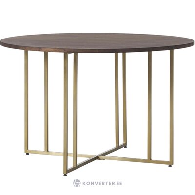 Brown-gold round dining table (luca) intact