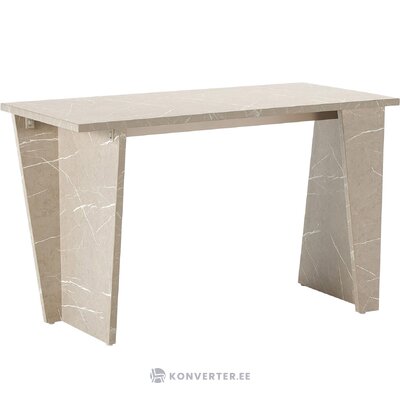 Kevyt muotoilupöytä, jossa marmorijäljitelmä (liam) ehjä