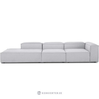 Šviesiai pilka xl modulinė sofa (Lennon) 357cm su kosmetiniu defektu