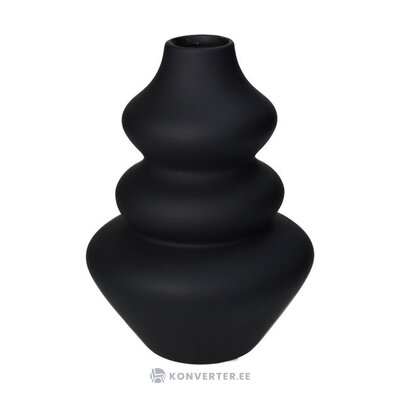 Черная дизайнерская ваза для цветов thena (hd collection) с недостатками красоты